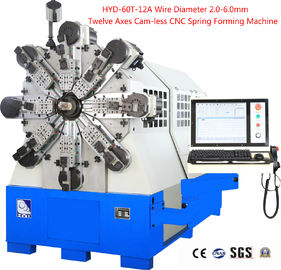 دستگاه فنر سیم CNC 12 محور 2-6 میلی متری با موتور ژاپن